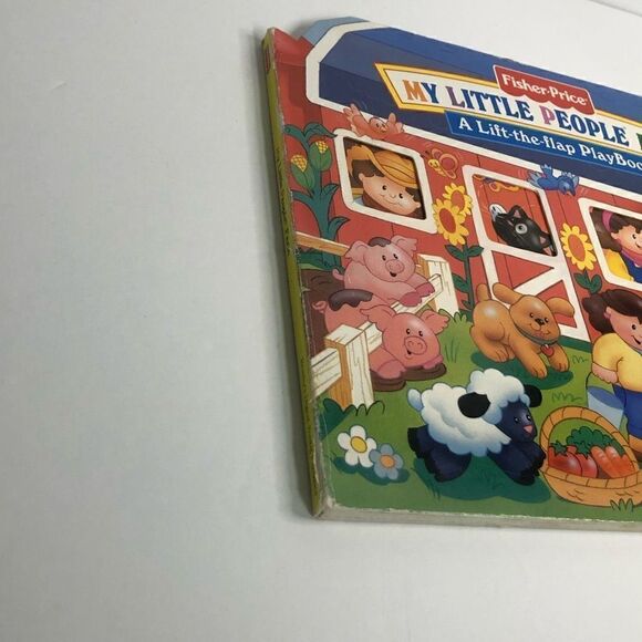 fisher price my little people farm a lift the flap play book cardboard as is - Picture 2 of 11